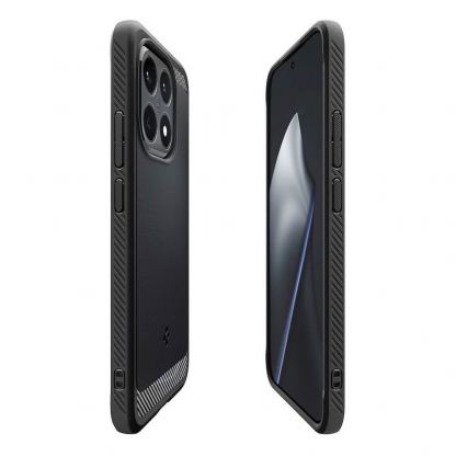 Тънък качествен силиконов (TPU) калъф за Xiaomi 15T - Spigen Rugged Armor Case (черен) 7