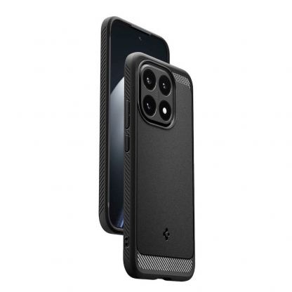Тънък качествен силиконов (TPU) калъф за Xiaomi 15T - Spigen Rugged Armor Case (черен) 9