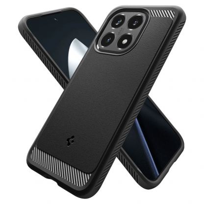 Тънък качествен силиконов (TPU) калъф за Xiaomi 15T - Spigen Rugged Armor Case (черен) 12