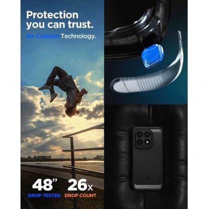 Тънък качествен силиконов (TPU) калъф за Xiaomi 15T - Spigen Rugged Armor Case (черен) 14