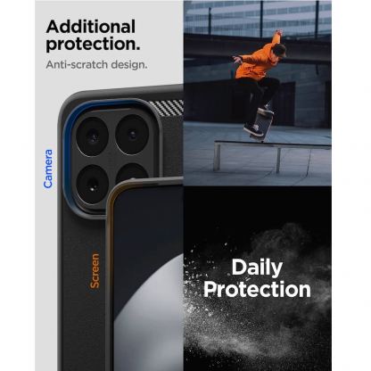 Тънък качествен силиконов (TPU) калъф за Xiaomi 15T - Spigen Rugged Armor Case (черен) 16