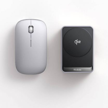 Сгъваема тройна поставка (пад) за безжично зареждане за iPhone с Magsafe, Apple Watch, AirPods, Qi съвместими устройства - Mcdodo Foldable 3-in-1 Magnetic Wireless Charging Station Qi2 22.5W (тъмносив) 4