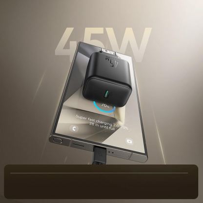 Захранване за ел. мрежа с USB-C изход с технология за бързо зареждане - Joyroom GaN Ultra Fast Wall Charger 45W (черен) 10