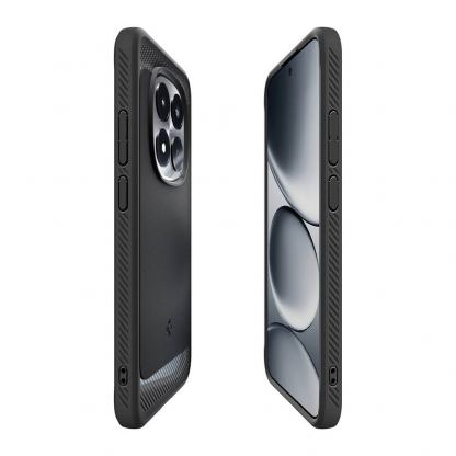 Тънък качествен силиконов (TPU) калъф за Xiaomi Redmi Note 15 Pro 5G - Spigen Rugged Armor Case (черен) 7