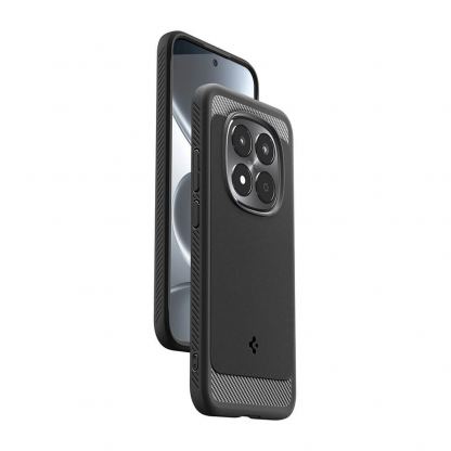 Тънък качествен силиконов (TPU) калъф за Xiaomi Redmi Note 15 Pro 5G - Spigen Rugged Armor Case (черен) 8
