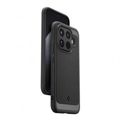 Тънък качествен силиконов (TPU) калъф за Xiaomi 15T Pro - Spigen Rugged Armor Case (черен) 8