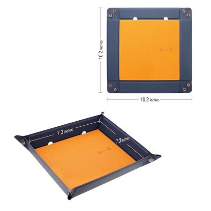 Настолен органайзер с поставка (пад) за безжично зареждане за Qi съвместими устройства - 4smarts Pocket Tray Organizer, 15W (син-оранжев) 4