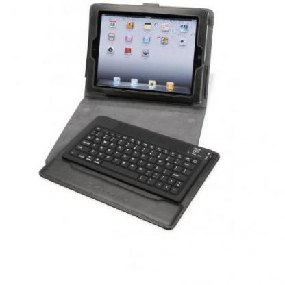 Scosche keyPAD p2 Bluetooth Wireless Keyboard - кожен кейс, поставка и безжична клавиатура за iPad 2