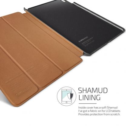 Verus Saffiano K1 - кожен калъф и поставка за iPad Air 3 (2019), iPad Pro 10.5 (черен) 5