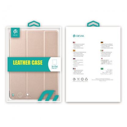 Devia Light Grace Case - кожен калъф и поставка за iPad Pro 12.9 (розов) 5
