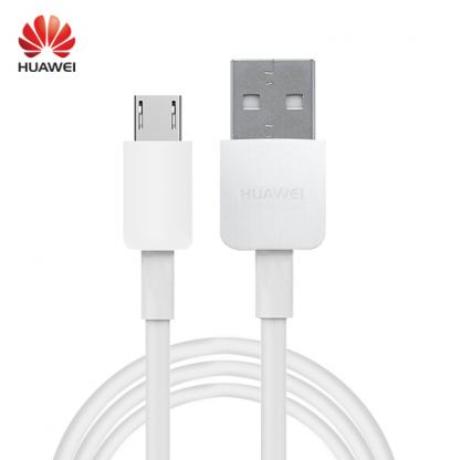 Huawei microUSB Cable - оригинален microUSB кабел за Huawei мобилни телефони (100 cm) (бял) (bulk)