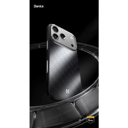 Кевларен кейс с MagSafe за iPhone 17 - Benks ArmorGrid ArmorAir Magnetic Kevlar Metal Frame Case 600D (черен) 5