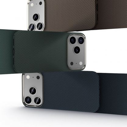 Кевларен кейс с MagSafe за iPhone 17 Pro - Benks Magnetic Armor Tint Kevlar Case 1000D (син) 6