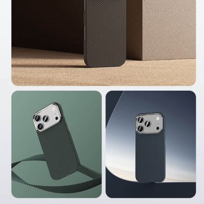 Кевларен кейс с MagSafe за iPhone 17 Pro Max - Benks Magnetic Armor Tint Kevlar Case 1000D (син) 7