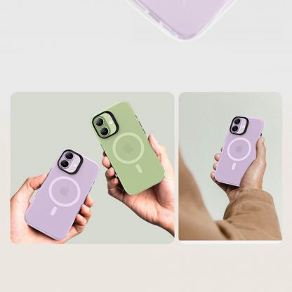 Хибриден удароустойчив кейс с MagSafe за iPhone 17 - Benks Magnetic Lucid Armor Camera Control Case (зелен) 4