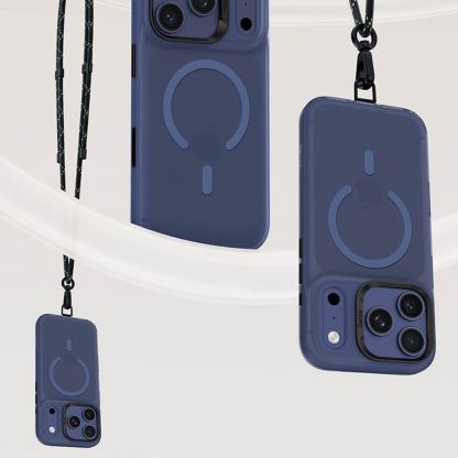 Хибриден удароустойчив кейс с MagSafe за iPhone 17 Pro - Benks Magnetic Lucid Armor Camera Control Case (син) 7