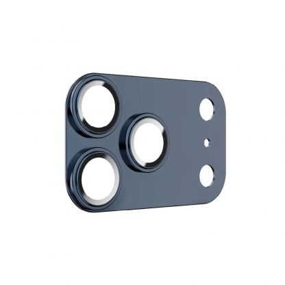 Предпазни стъклени лещи с цяла метална плочка за камерата на iPhone 17 Pro - Benks Glass Warrior Metal Lens Protector Tempered Glass (син) 3