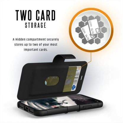 Urban Armor Gear Metropolis - удароустойчив хибриден кейс тип портфейл за iPhone XS, iPhone X (черен) 4