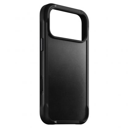 Хибриден кожен (естествена кожа) удароустойчив кейс с MagSafe за iPhone 17 Pro - Nomad Rugged Leather Horween MagSafe Case (черен) 4