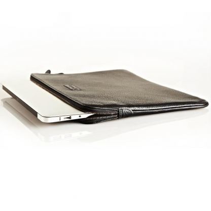 Heritage Laptop Sleeve - луксозен кожен калъф за MacBook Air 11 (черен) 2
