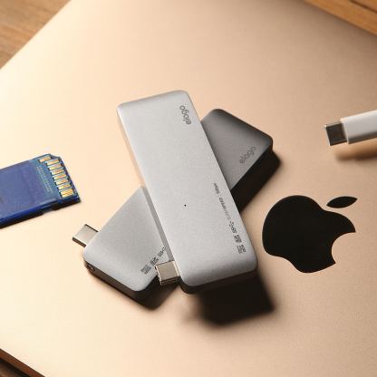 Elago Multi USB-C Hub - USB-C хъб към 2xUSB 3.0, MicroSD, SD и USB-C за MacBook и устройства с USB-C порт (сребрист) 7