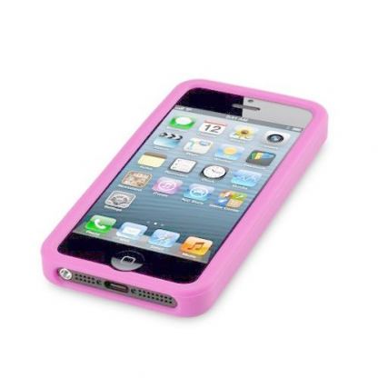 Silicone Skin Case  - силиконов калъф за iPhone 5 (розов) 2