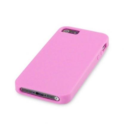 Silicone Skin Case  - силиконов калъф за iPhone 5 (розов) 3