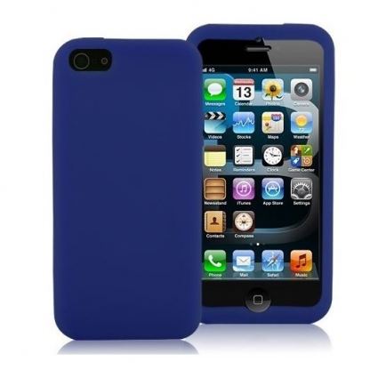 Silicone Skin Case  - силиконов калъф за iPhone 5 (син)