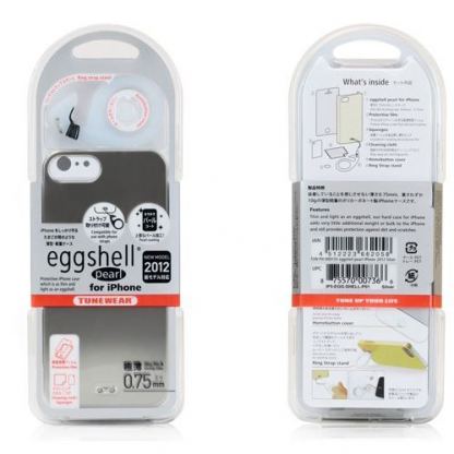 Tunewear Eggshell Pearl - тънък поликарбонатов кейс с аксесоари за iPhone 5 (сребрист) 2