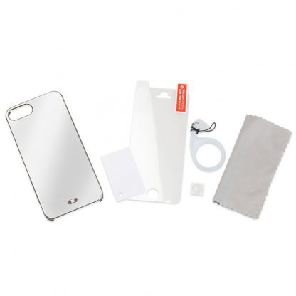 Tunewear Eggshell Pearl - тънък поликарбонатов кейс с аксесоари за iPhone 5 (сребрист) 3