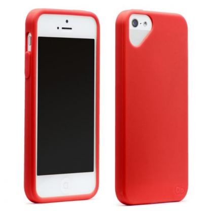 Olo Cloud Snap On TPU Case - термополиуретанов калъф за iPhone 5 (червен) 3