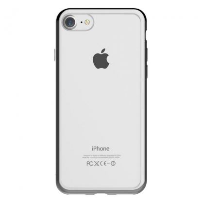 Devia Glitter Soft Case - силиконов (TPU) калъф за iPhone SE 2020, iPhone 7, iPhone 8 (прозрачен-сребрист) 3