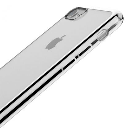 Devia Glitter Soft Case - силиконов (TPU) калъф за iPhone SE 2020, iPhone 7, iPhone 8 (прозрачен-сребрист) 6