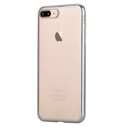 Devia Glitter Soft Case - силиконов (TPU) калъф за iPhone SE 2020, iPhone 7, iPhone 8 (прозрачен-сребрист) 8