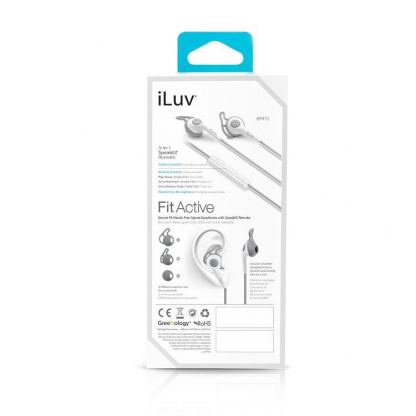 iLuv FitActive SpeakEZ Earphones - спортни слушалки с микрофон и управление на звука за iPhone, iPad, iPod и мобилни устройства (бели) 8
