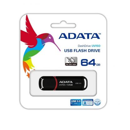 Adata UV150 USB 3.0 Flash Drive 64GB - ултрабърза USB 3.0 флаш памет за преносими компютри 64GB (черен) 4
