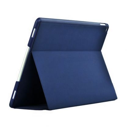 Comma Elegant Case - кожен калъф и поставка за iPad Pro 12.9 (тъмносин) 3