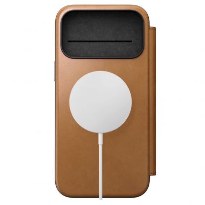 Кожен калъф (естествена кожа), тип портфейл с MagSafe за iPhone 17 Pro Max - Nomad Modern Leather Folio MagSafe Case (кафяв) 2
