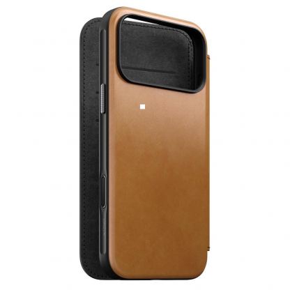 Кожен калъф (естествена кожа), тип портфейл с MagSafe за iPhone 17 Pro Max - Nomad Modern Leather Folio MagSafe Case (кафяв) 5