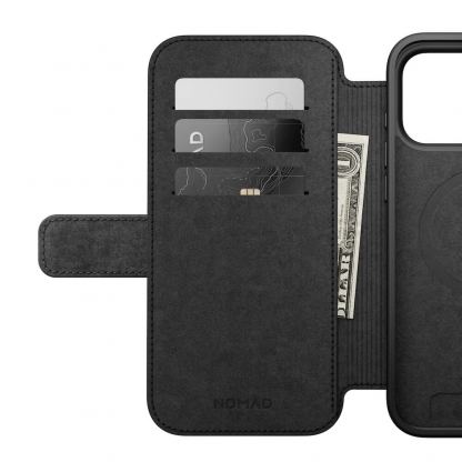 Кожен калъф (естествена кожа), тип портфейл с MagSafe за iPhone 17 Pro Max - Nomad Modern Leather Folio MagSafe Case (кафяв) 8