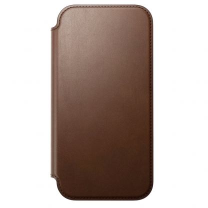 Кожен калъф (естествена кожа), тип портфейл с MagSafe за iPhone 17 Pro Max - Nomad Modern Leather Folio MagSafe Case (тъмнокафяв) 6