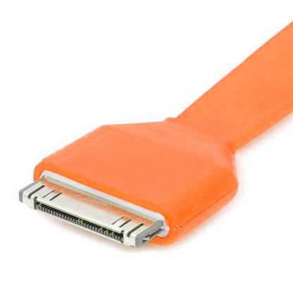 Flat USB Cable - плосък кабел за iPhone, iPad и iPod (оранжев) 2