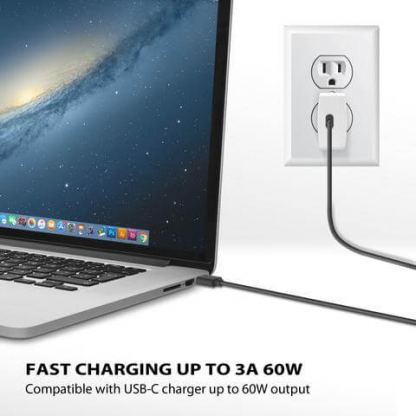 iLuv USB-C to USB-A Sync And Charge Cable - кабел за MacBook и устройства с USB-C порт (1 м) (черен) 3