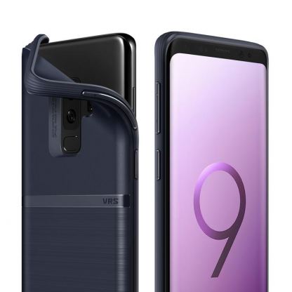 Verus Single Fit Case - хибриден удароустойчив кейс за Samsung Galxy S9 Plus (тъмносин) 2