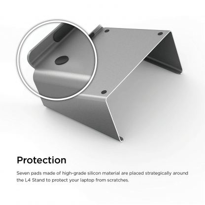 Elago L4 Stand - ергономична дизайнерска поставка за MacBook, преносими компютри и таблети (тъмносив) 2