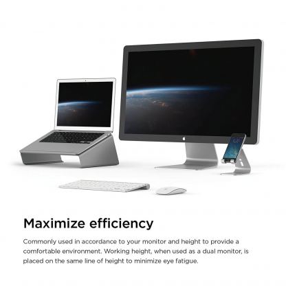 Elago L4 Stand - ергономична дизайнерска поставка за MacBook, преносими компютри и таблети (тъмносив) 5