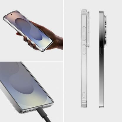 Тънък силиконов кейс и стъклено защитно покритие за дисплея на Samsung Galaxy S26 Ultra - 4smarts 360° Protection Set (прозрачен) 3