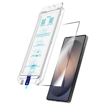 Калено стъклено защитно покритие за дисплея на Samsung Galaxy S26 - Benks Warrior AR Full Screen Tempered Glass (черен-прозрачен) 7