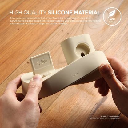 Elago Trio Charging Hub - силиконова поставка за зареждане на iPhone, Apple Watch и Apple AirPods (бяла) 4