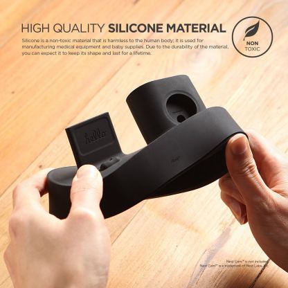 Elago Trio Charging Hub - силиконова поставка за зареждане на iPhone, Apple Watch и Apple AirPods (черна) 6